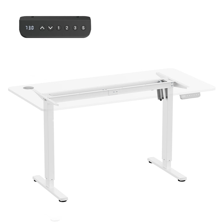 Mesa elétrica regulável em altura Ergo Office, altura máx. 1160 mm, máx. - 80 kg, sem tampo, branca, ER-400 W