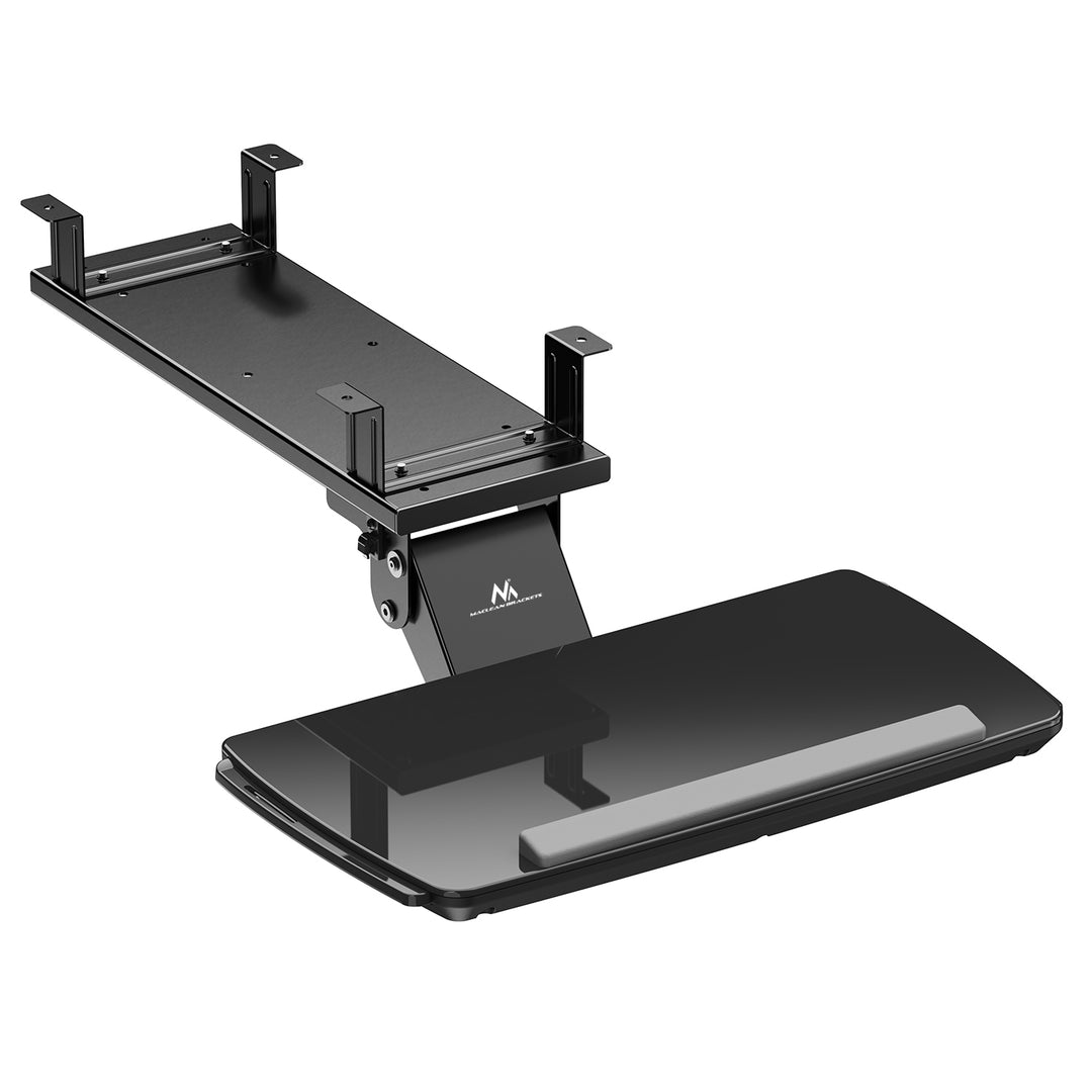 Maclean MC-156 B Soporte de teclado bajo escritorio, ajustable, máx. 5kg, negro