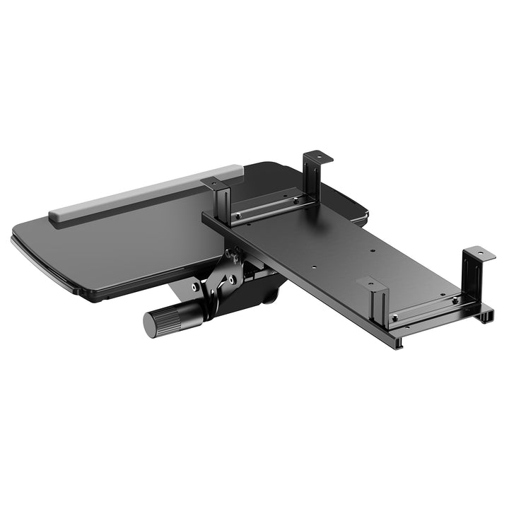 Maclean MC-156 B Soporte de teclado bajo escritorio, ajustable, máx. 5kg, negro