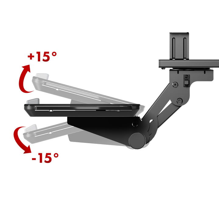 Maclean MC-156 B Soporte de teclado bajo escritorio, ajustable, máx. 5kg, negro