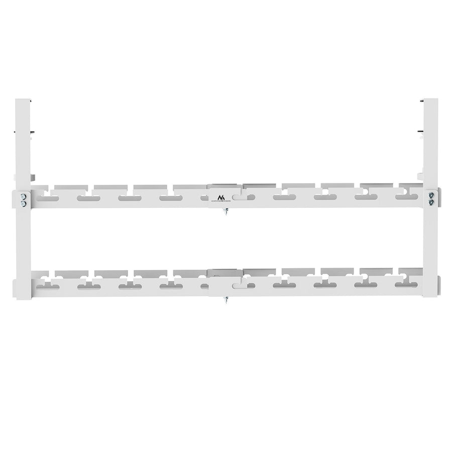 Maclean organizador de cables bajo escritorio, carga máx. 5kg, máx. 728mm, 2 niveles, blanco, MC-102 W 728mm, 2 niveles, blanco, MC-102 W