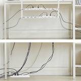 Maclean organizador de cables bajo escritorio, carga máx. 5kg, máx. 728mm, 2 niveles, blanco, MC-102 W 728mm, 2 niveles, blanco, MC-102 W