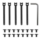 Maclean MC-104 B Organizador de cables bajo escritorio, carga máx. 5 kg, 2 niveles, negro