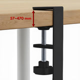 Maclean MC-104 B Organizador de cables bajo escritorio, carga máx. 5 kg, 2 niveles, negro