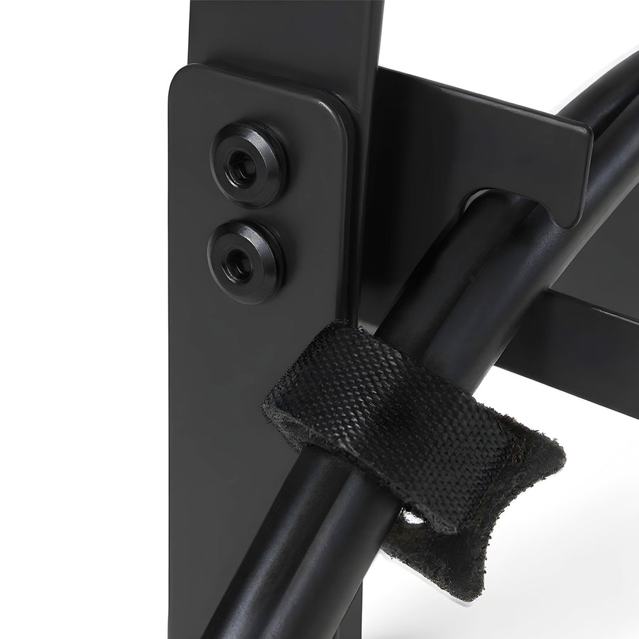 Maclean MC-104 B Organizador de cables bajo escritorio, carga máx. 5 kg, 2 niveles, negro