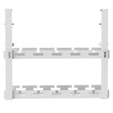 Maclean MC-104 W Organizador de cables bajo escritorio, carga máx. 5 kg, 2 niveles, blanco
