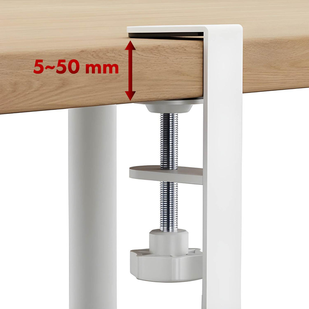 Organizador de cabos por baixo da mesa Maclean MC-104 W, carga máxima de 5 kg, 2 camadas, branco