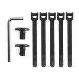 Maclean MC-105 B Organizador de cables bajo escritorio, carga máx. 5 kg, negro
