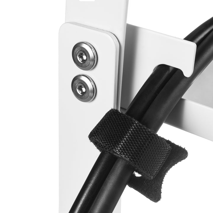 Organizador de cabos por baixo da mesa Maclean MC-105 W, carga máxima de 5 kg, branco