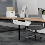 Organizador de cabos por baixo da mesa Maclean, carga máxima de 5 kg, branco, MC-106 W