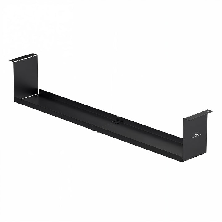 Maclean MC-107 B Organizador de cables compacto bajo escritorio, carga máx. 5 kg, negro