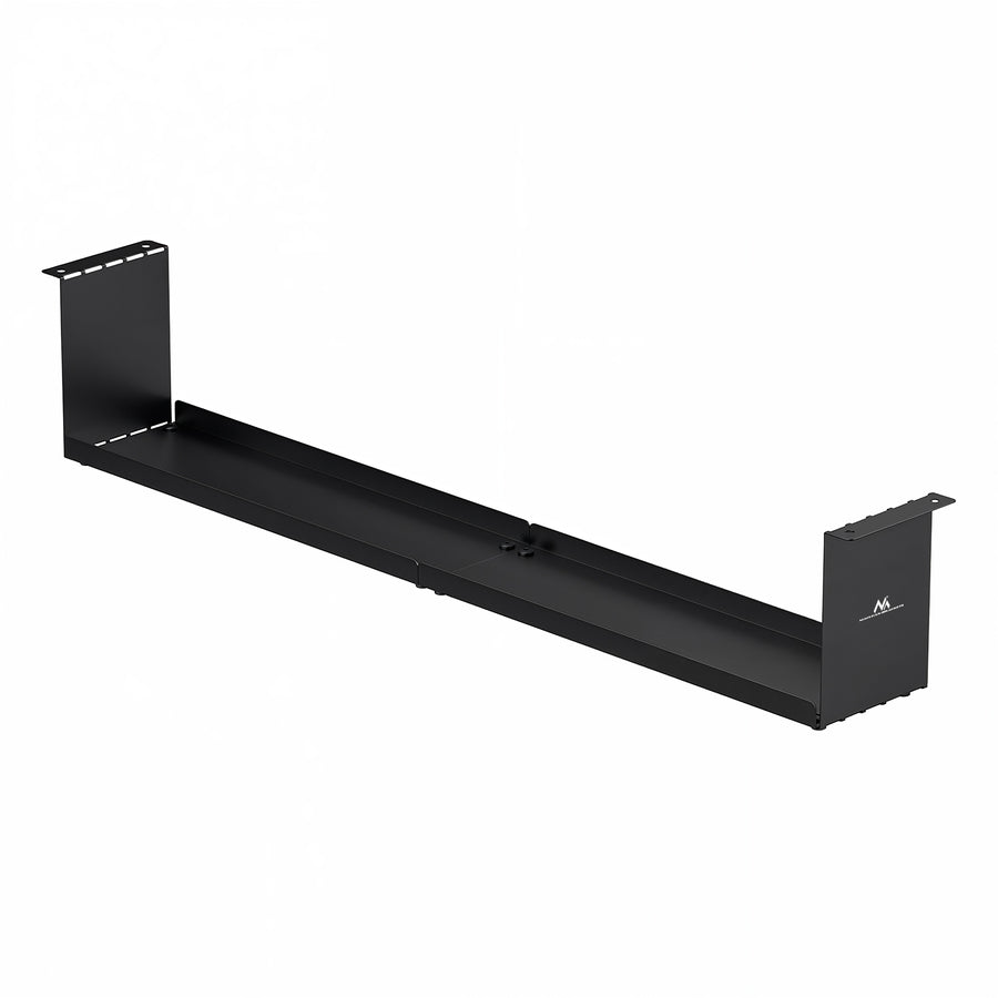 Maclean MC-107 B Organizador de cables compacto bajo escritorio, carga máx. 5 kg, negro