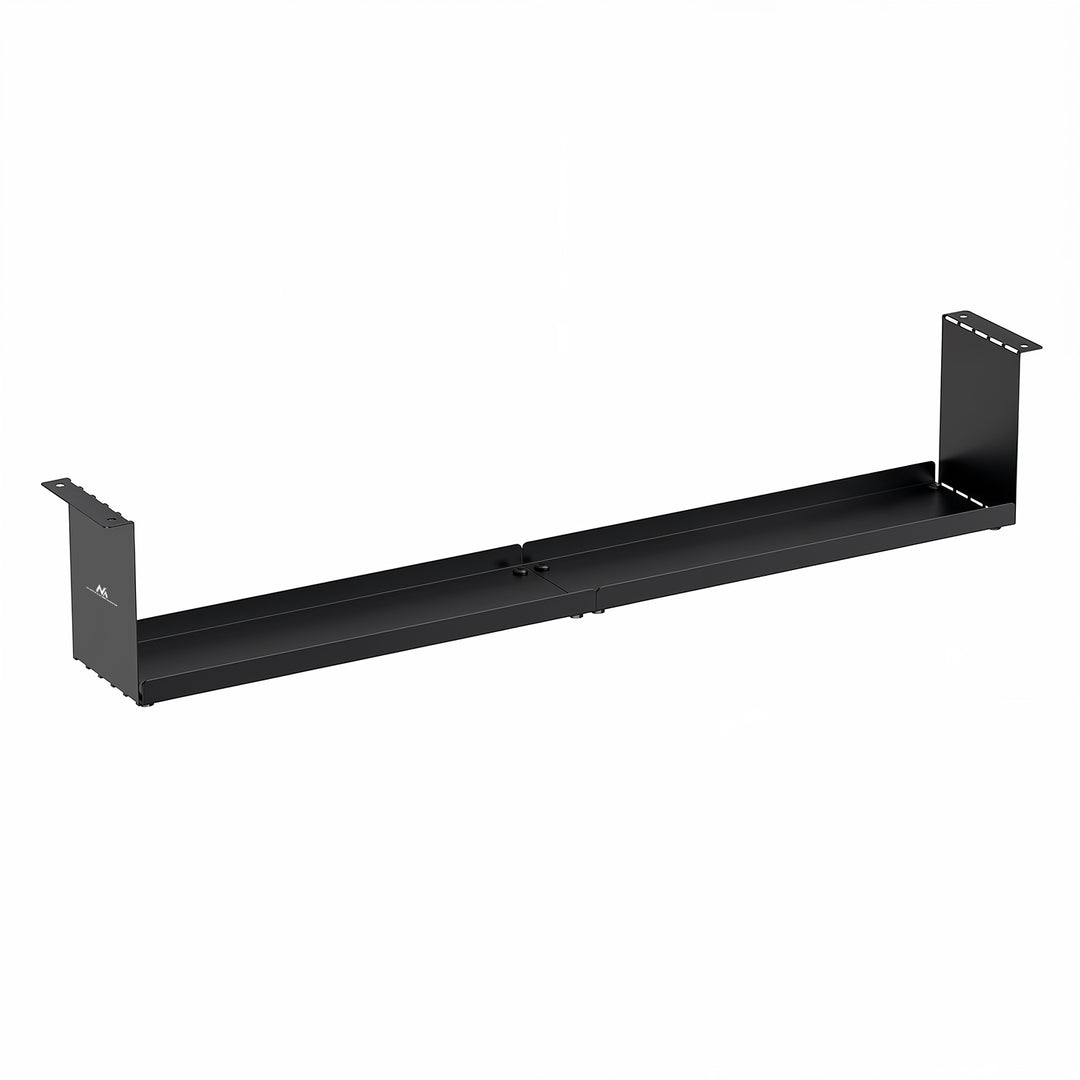 Maclean MC-107 B Organizador de cables compacto bajo escritorio, carga máx. 5 kg, negro