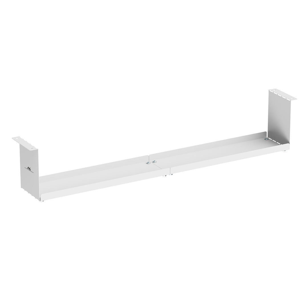 Maclean MC-107 W Organizador de cables compacto bajo escritorio, carga máx. 5 kg, blanco