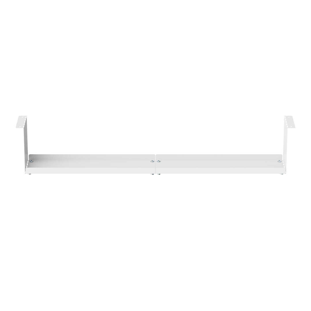 Maclean MC-107 W Organizador de cables compacto bajo escritorio, carga máx. 5 kg, blanco