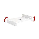 Maclean MC-107 W Organizador de cables compacto bajo escritorio, carga máx. 5 kg, blanco