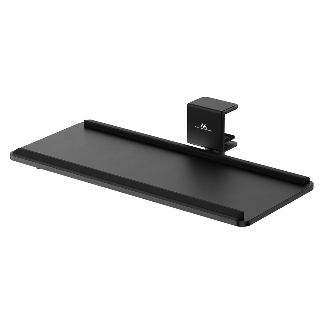 Maclean MC-108 B Soporte para teclado bajo escritorio, carga máx. 5 kg, ajustable horizontal y verticalmente, negro