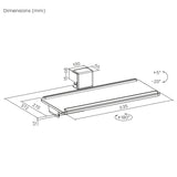 Maclean MC-108 B Soporte para teclado bajo escritorio, carga máx. 5 kg, ajustable horizontal y verticalmente, negro