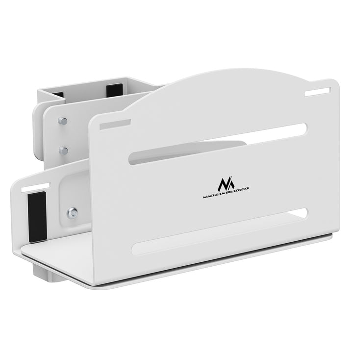 Soporte para CPU Maclean, alcance 122-212mm, carga máx. 10kg, blanco, MC-116 W