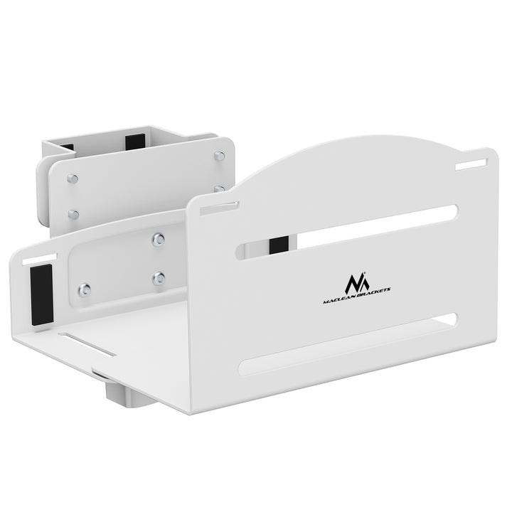 Soporte para CPU Maclean, alcance 122-212mm, carga máx. 10kg, blanco, MC-116 W