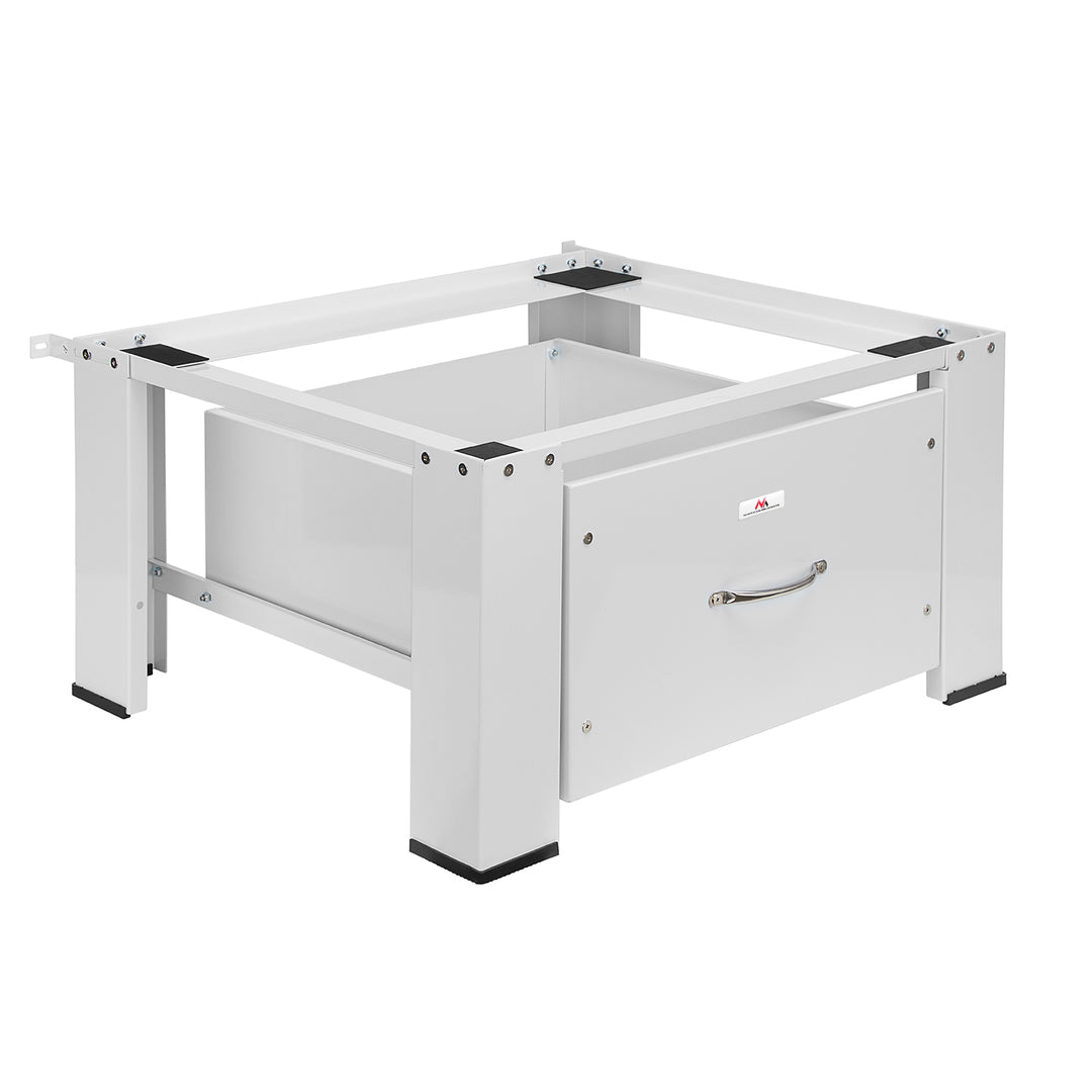 Base para máquina de lavar/secar roupa Maclean com gaveta, carga máxima de 150 kg, branca, MC-117 W