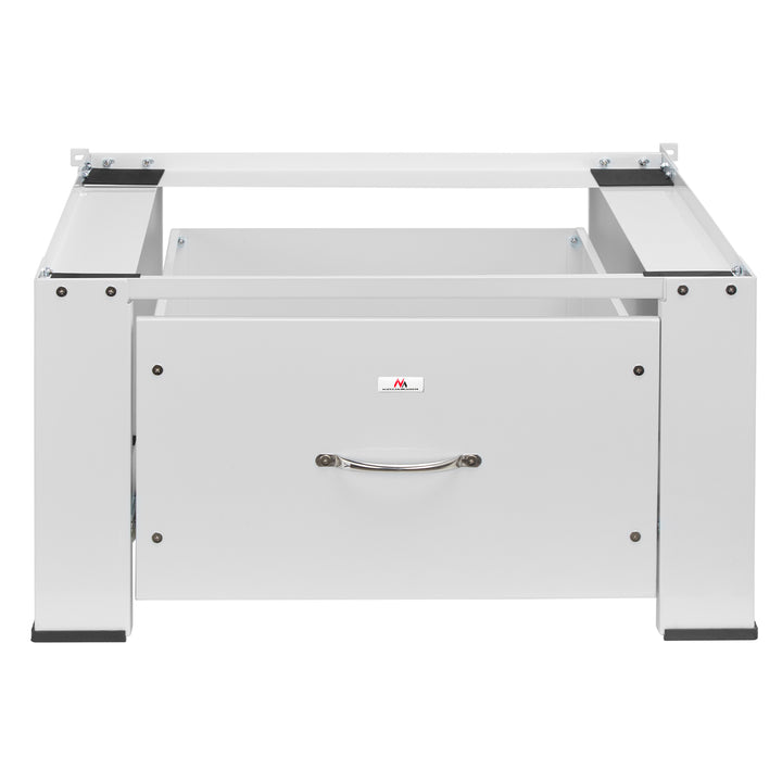 Base para máquina de lavar/secar roupa Maclean com gaveta, carga máxima de 150 kg, branca, MC-117 W