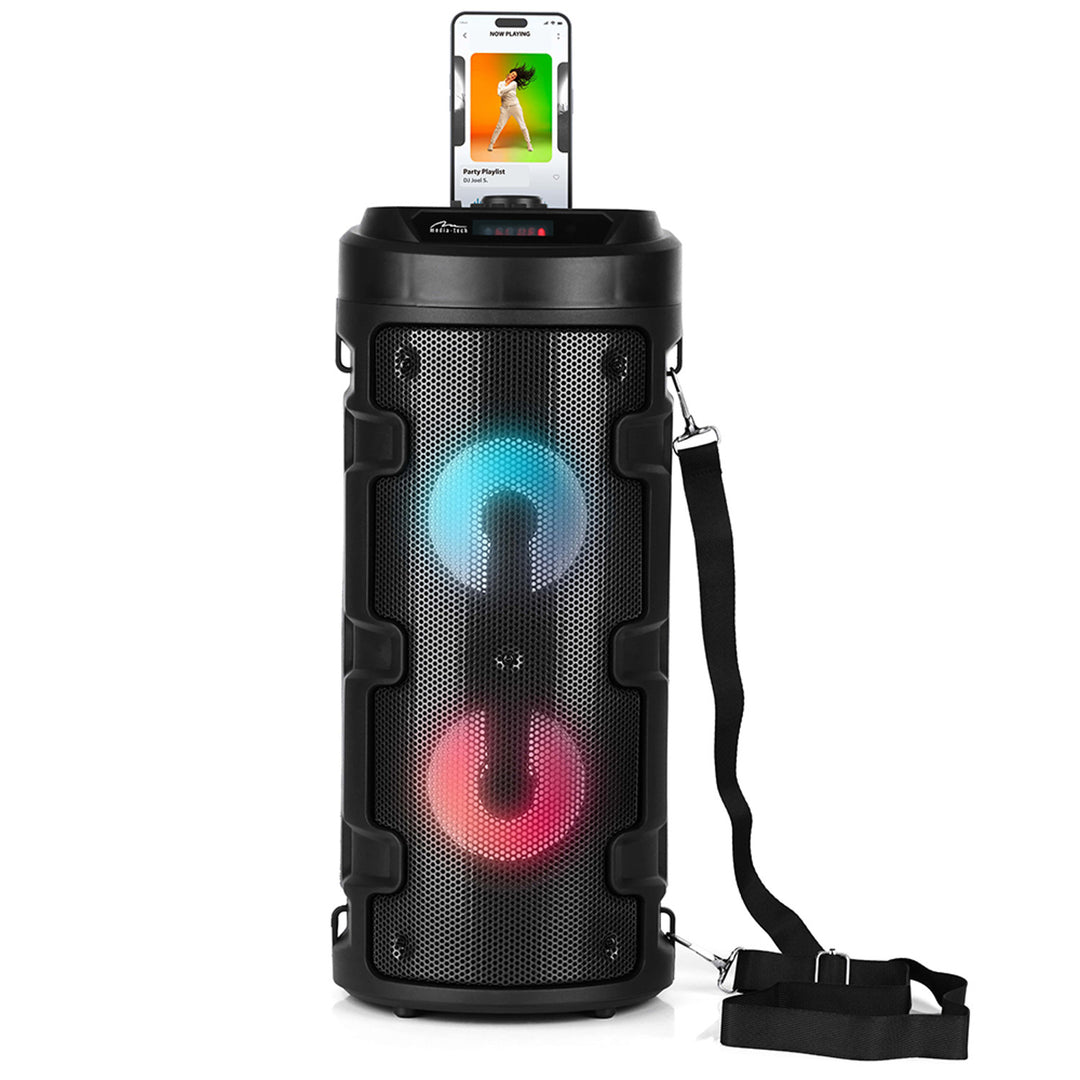 Coluna de som sem fios Media-Tech, Bluetooth, Karaoke, 1000 W, preta, MT3165