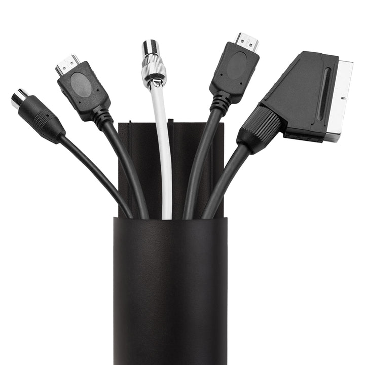 Cubrecables de aluminio Maclean, 62x20x750mm, negro, MC-814 B