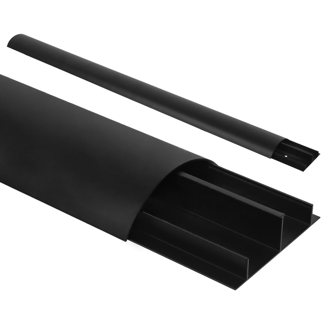 Cubrecables de aluminio Maclean, 62x20x750mm, negro, MC-814 B