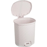 Keeeper Papelera con pedal, Cubo de basura 11 L, Color blanco, Tjark