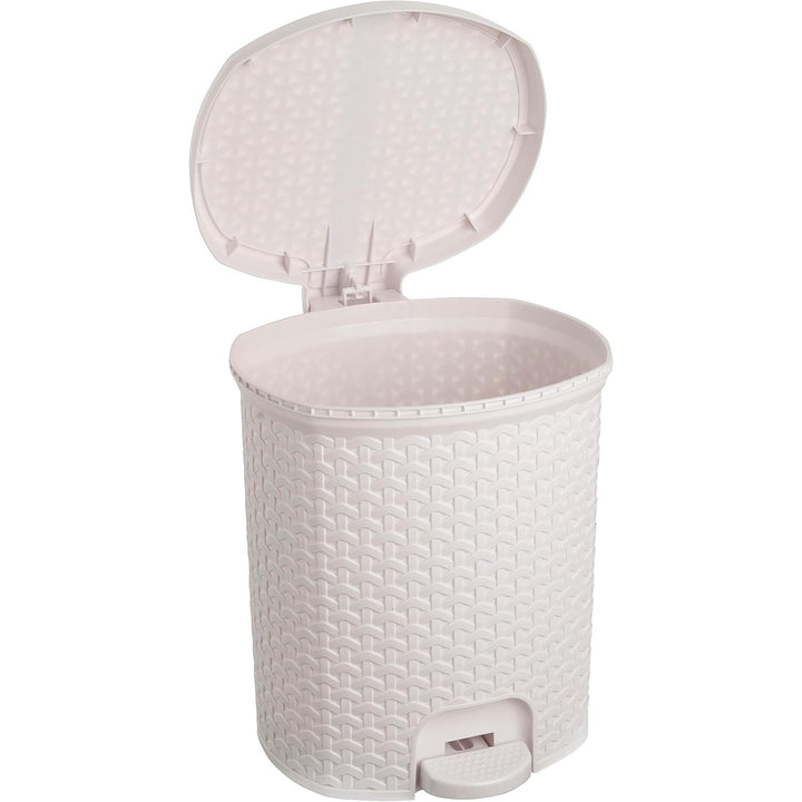 Keeeper Papelera con pedal, Cubo de basura 11 L, Color blanco, Tjark