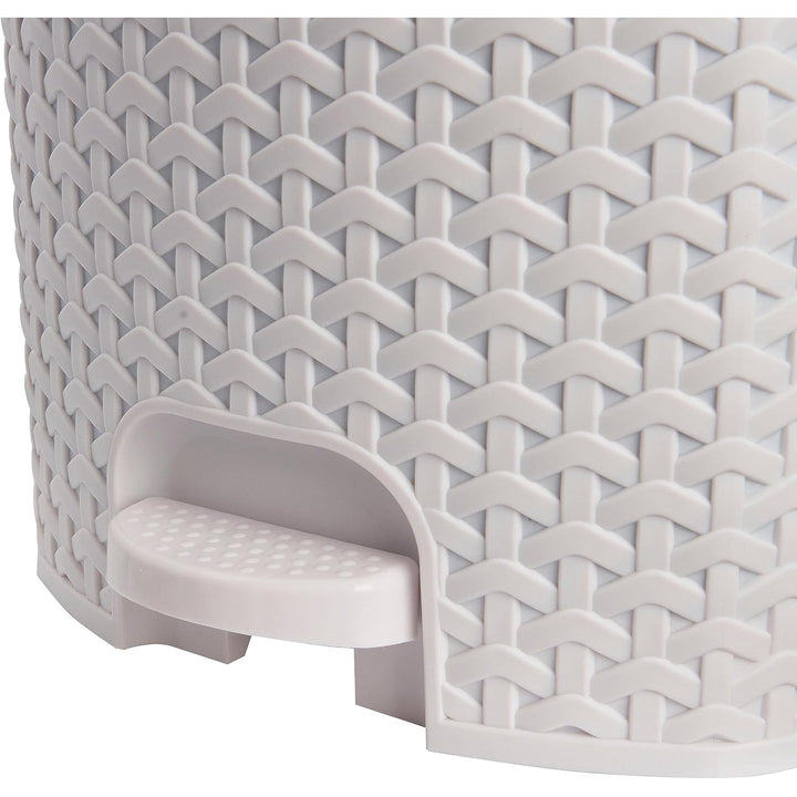 Keeeper Papelera con pedal, Cubo de basura 11 L, Color blanco, Tjark