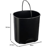 Keeeper Papelera con pedal, Cubo de basura 11 L, Color blanco, Tjark