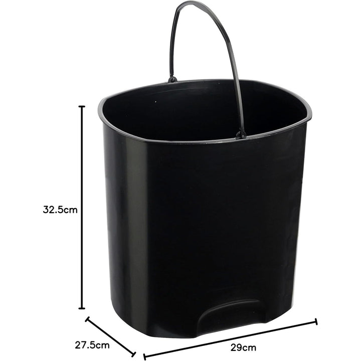 Keeeper Papelera con pedal, Cubo de basura 11 L, Color blanco, Tjark