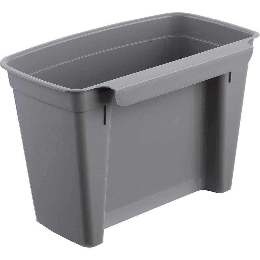 Keeeper Cubo de basura, cesta colgante, con tapa, 4L, gris, Milán