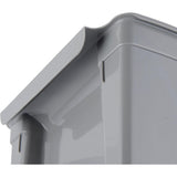 Keeeper Cubo de basura, cesta colgante, con tapa, 4L, gris, Milán