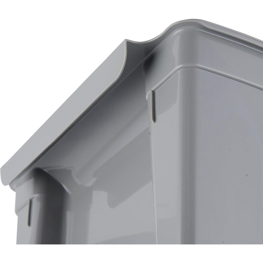 Keeeper Cubo de basura, cesta colgante, con tapa, 4L, gris, Milán
