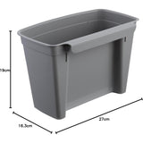 Keeeper Cubo de basura, cesta colgante, con tapa, 4L, gris, Milán