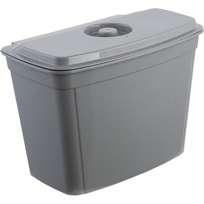 Keeeper Cubo de basura, cesta colgante, con tapa, 4L, gris, Milán
