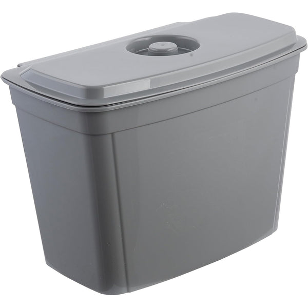 Balde do Lixo Keeper, Cesto Suspenso, com Tampa, 4L, Cinza, Milão