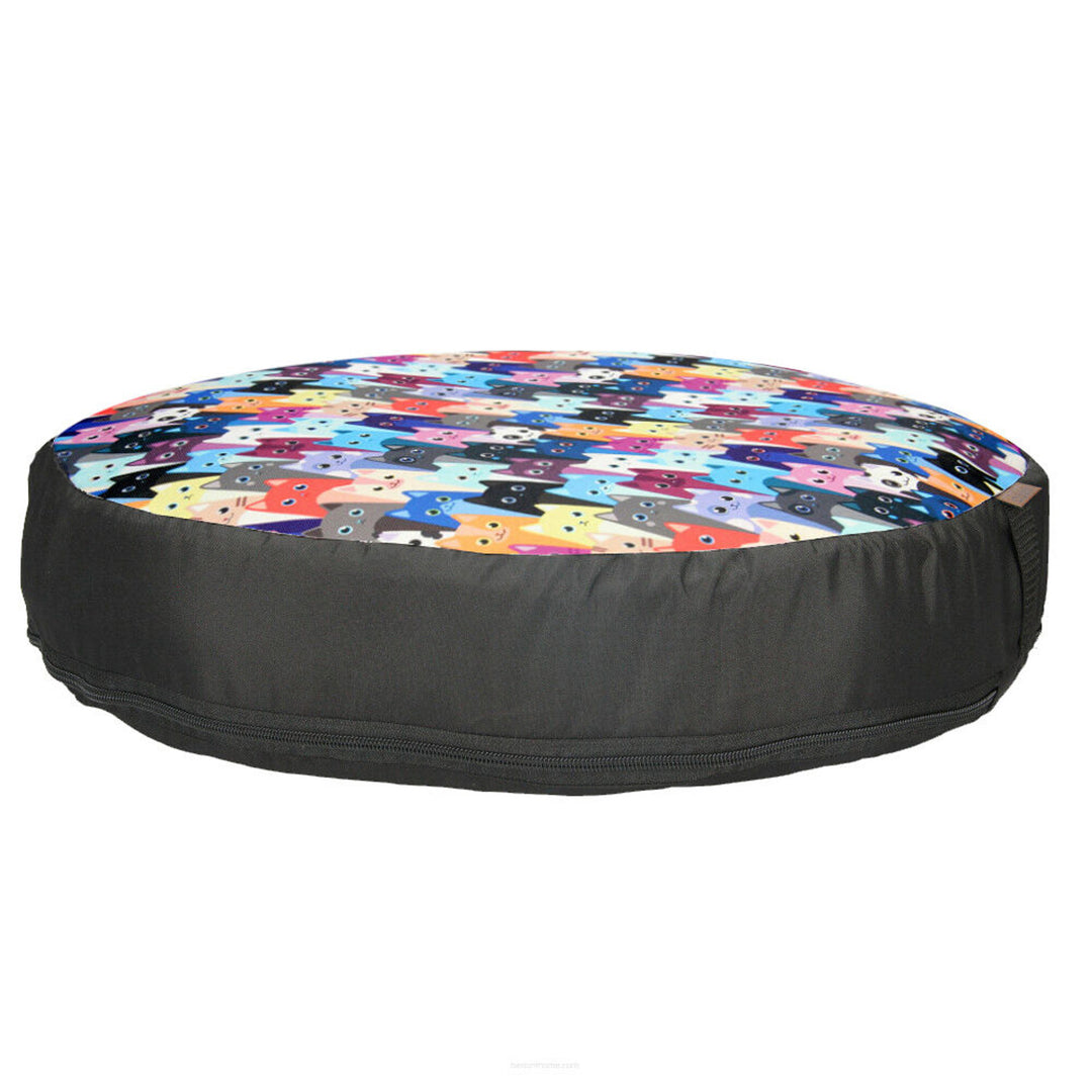 Cama para gatos Bertoni EE130, com encaixe para pellets, com 50 cm de diâmetro, design Meow