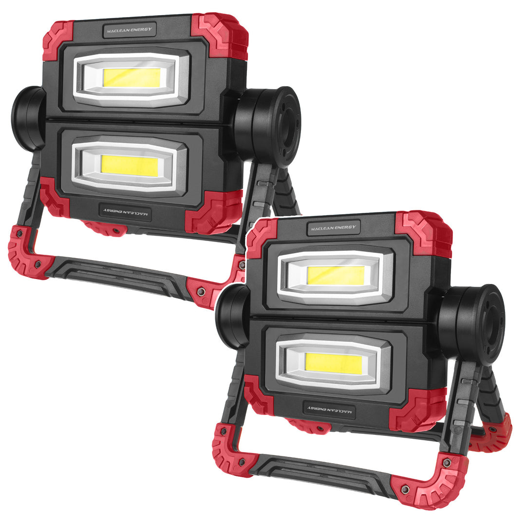 Luz de trabalho LED COB Maclean MCE439, 300 lm, 3 modos de iluminação, fonte de alimentação 4xAA, temperatura de cor 6500K, pacote de 2