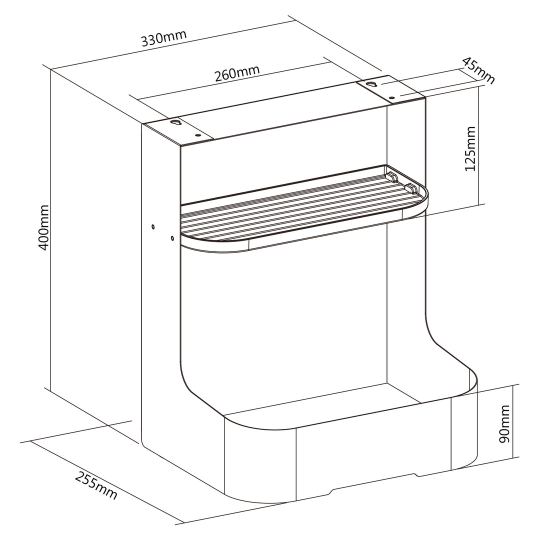 Ergo Office Organizador de escritorio con cajón, blanco, max. 10kg, ER-440 + Organizador de escritorio para utensilios ER-442
