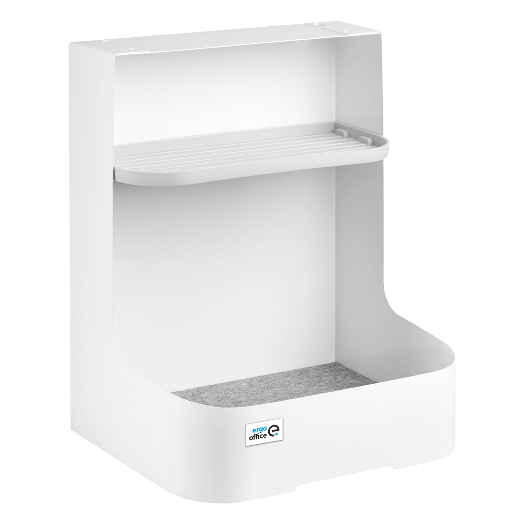 Ergo Office Organizador de escritorio con cajón, blanco, max. 10kg, ER-440 + Organizador de escritorio para utensilios ER-442