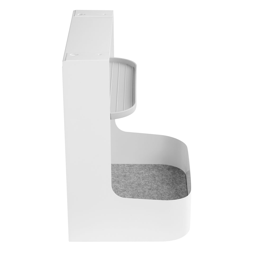Ergo Office Organizador de escritorio con cajón, blanco, max. 10kg, ER-440 + Organizador de escritorio para utensilios ER-442