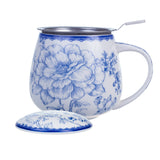 Chávena de chá de porcelana elegante Queen Isabell, chávena de porcelana com filtro