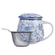 Chávena de chá de porcelana elegante Queen Isabell, chávena de porcelana com filtro