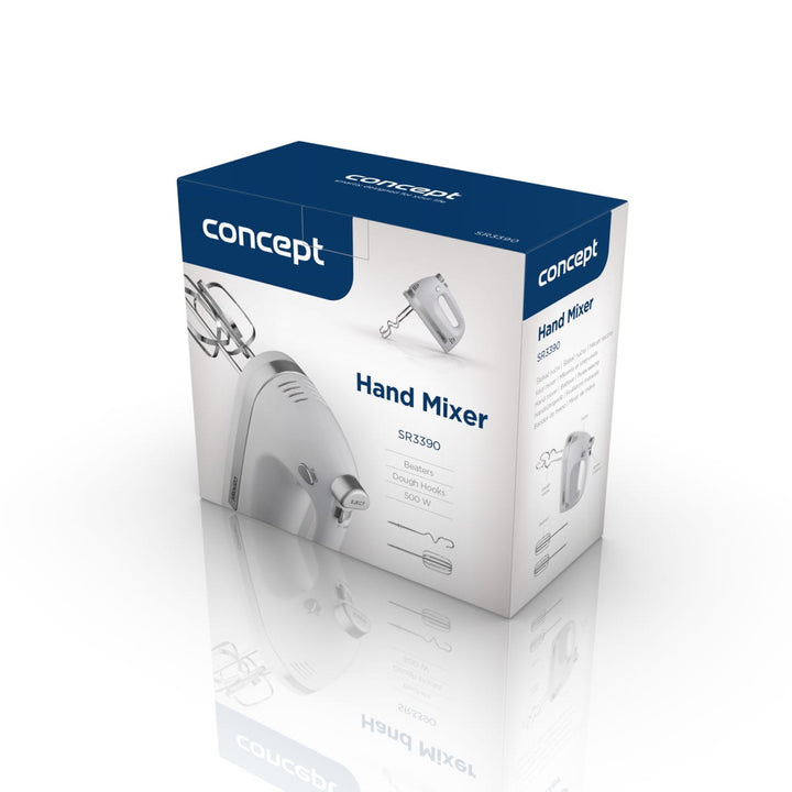 Batedeira Concept SR3390, 5 velocidades, função turbo, 500 W, branca