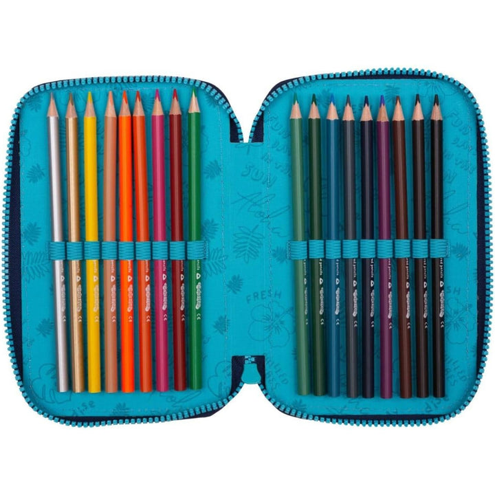Estojo CoolPack de três compartimentos com acessórios JUMPER 3 STITCH