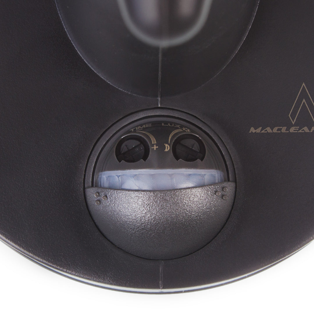 Maclean MCE518 B Aplique 1xE27 con sensor, sensor de infrarrojos, carga máx. 60W, IP65, negro + Maclean Energy MCE268 WW Bombilla de filamento LED E27, 8W 230V blanco cálido 3000K 1055lm retro edison decorativa